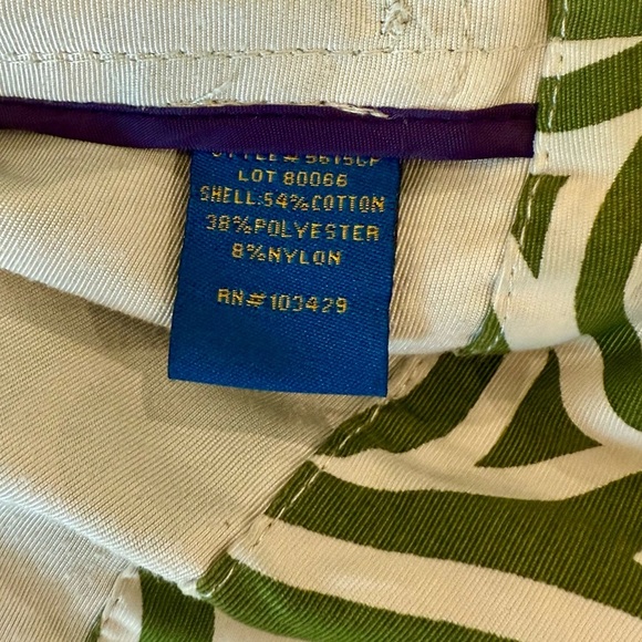 Millard Fillmore Green Ivory Retro Abstract Trench Style Short Jacket- Size XS - Picture 8 of 8